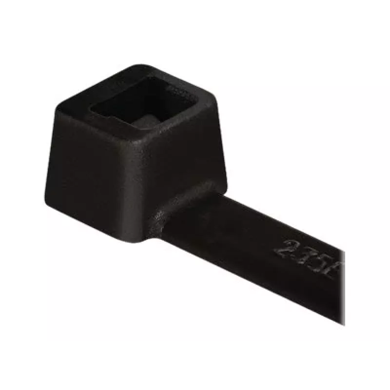 HellermannTyton T-Series T18R iekšpusē robota kabeļu saite, 100 mm x 2.5 mm, melna, 100 gab.