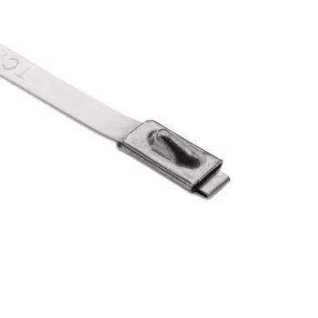 HellermannTyton MBT27S-316-SS-NA-C1 nerūsējošā tērauda kabeļu saite, 681 mm x 4,6 mm, lodveida fiksators, sudraba 111-93279
