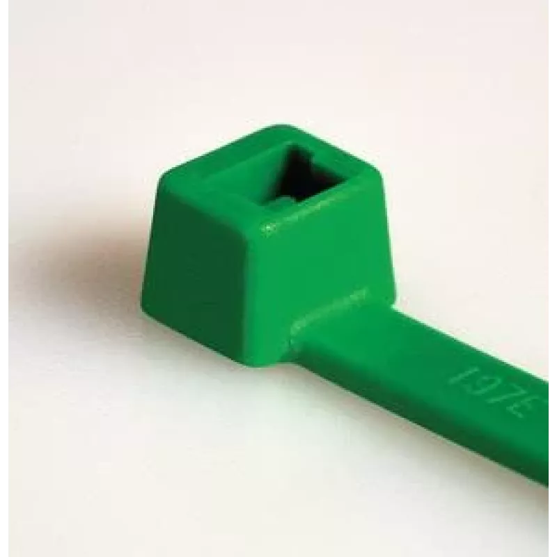 HellermannTyton T18R zaļi kabeļu saišķi, 100 x 2.5 mm, PA66, 80 N, 100 gab. (116-01815)
