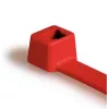 HellermannTyton T80L-N66-RD-C1 standarta kabeļu saite, iekšēji zobota, 390 mm x 4,6 mm, sarkana, 100 gabali 116-05412