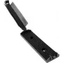 HellermannTyton FKH80 skrūvējams kabeļu saišu stiprinājums, melns PA66, 25mm x 56,5mm, 100 gab. 151-16800