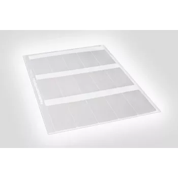 HellermannTyton 594-81104 termiskās pārneses etiķete caurspīdīga balta 100mm x 100mm 1000 etiķetes