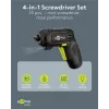 Goobay 4-in-1 mini bezvada skrūvgriežu komplekts, 35 daļas, pistoles rokturis, 3,6V Li-Ion, USB-C uzlāde, 5 Nm, 200 apgr/min, ar 4 uzgaļiem un 28 uzgaļiem 77817