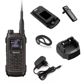 Albrecht Tectalk Duo PMR446 Freenet 1W divvirzienu rāciju komplekts melns 29148