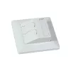SYNERGY21 Keystone moduļu turētājs iegremdējamai montāžai 2xTP moduļiem, tīri balts, apaļš S216330V3