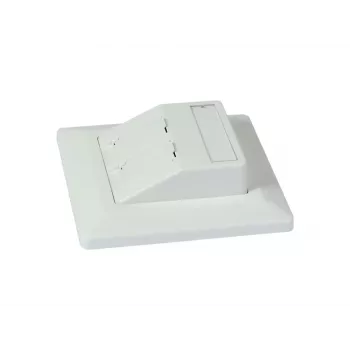 SYNERGY21 Keystone moduļu turētājs iegremdējamai montāžai 2xTP moduļiem, tīri balts, apaļš S216330V3