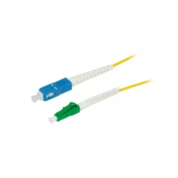 SYNERGY21 S215630V2 OS2 vienmoda optiskā komutācijas kabeļa savienotājs LC/APC uz SC, 3 m, 9/125 µm, G.657.A2, 2 mm LSZH, dzeltens