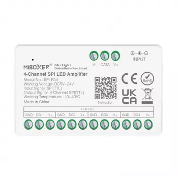 Synergy 21 Pixel LED Controller SPI-Serie 4 kanālu pastiprinātājs atkārtotājs (SPI-PA4)