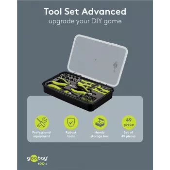Goobay Advanced 49 detaļu precīzijas instrumentu komplekts elektronikas remontam 77846