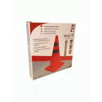 IWH 019209 ceļa konuss 30 cm, elastīgs PVC ar atstarojošām svītrām, oranžs, universāls transportlīdzekļiem