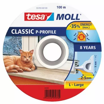 TESA Gasket White P profila pašlīmējošs EPDM putu gumijas blīvējums 100m