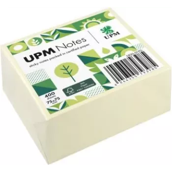 UPM Notes līmlapiņas 5820-01PG 75x75mm 400 lapas dzeltenas