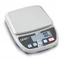 KERN EMS 12K0.1 precīzijas svari, 12 kg x 0,1 g, nerūsējošā tērauda platforma, RS-232, barošana no tīkla/akumulatoriem