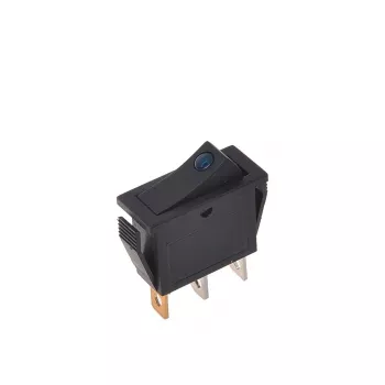 IWH Zilais šūpuļslēdzis 12V/24V 10A SPST ON-OFF ar apgaismojumu panelī 19028
