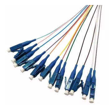 Tecline OS2 LC/UPC optiskās šķiedras pigtails, 2,0 m, 12 gab., daudzkrāsu 20500019