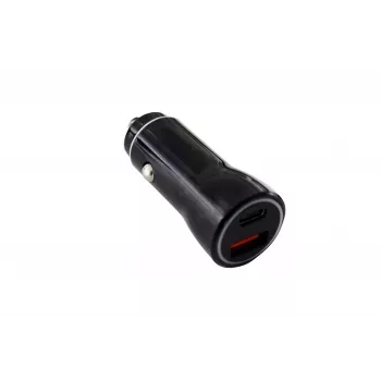 IWH Dual USB-C Auto Lādētājs 2.1A Melns 019053