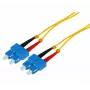 Tecline HD optiskās šķiedras komutācijas kabelis, 9/125 µm vienmodas OS2, SC Duplex uz SC Duplex, dzeltens, 3,0 m (799SS03)