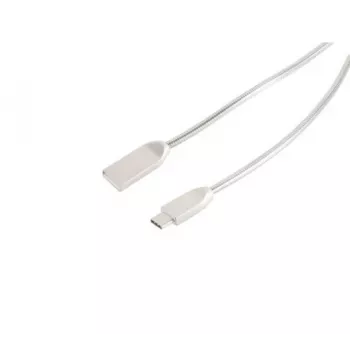 EXERTIS CONNECT USB uzlādes un datu pārraides kabelis A uz Type C 3.1 Steel Silver 1,6m 39910217