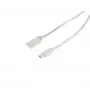 EXERTIS CONNECT USB uzlādes un datu pārraides kabelis A uz Type C 3.1 Steel Silver 1,6m 39910217