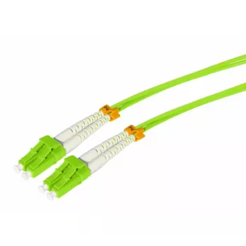 Tecline HD OM5 LC Duplex uz LC Duplex daudzmodu optiskās šķiedras savienojuma kabelis, 50/125 µm, laima zaļš, 25 m 796LL25