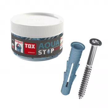 TOX AQUA STOP PRO dībeļu komplekts ar skrūvēm, 6 x 38 mm, 40 gab. 014271011