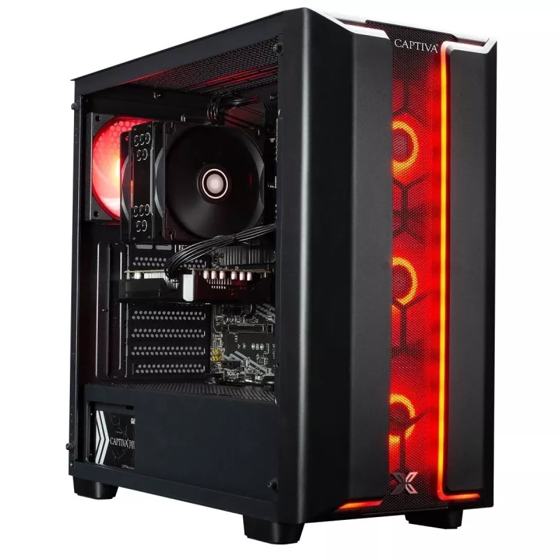 Captiva Advanced Gaming R98-738 galddators ar Ryzen 7 5700X, RTX 5060 Ti 16GB GDDR7, 32GB DDR4, 1TB SSD un Windows 11 Home