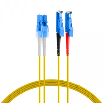 EFB-Elektronik Duplex Jumper LC-E2000 9/125µ OS2 LSZH dzeltenais 2,0mm 1m O0364.1