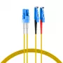 EFB-Elektronik Duplex Jumper LC-E2000 9/125µ OS2 LSZH dzeltenais 2,0mm 1m O0364.1