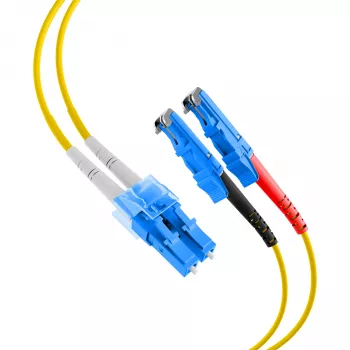 EFB-Elektronik Duplex Jumper LC-E2000 9/125µ OS2 LSZH dzeltenais 2,0mm 1m O0364.1