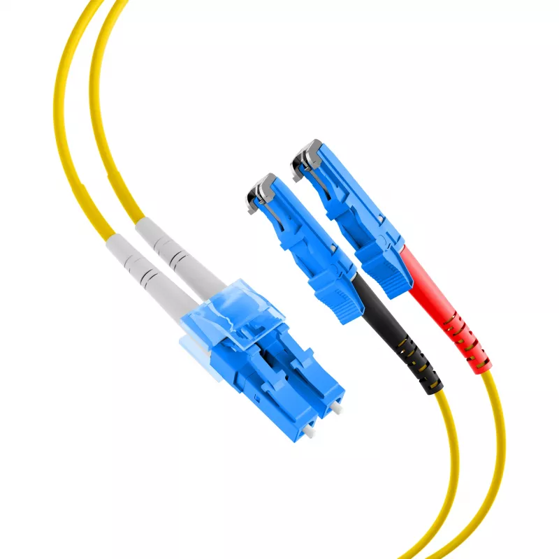 EFB-Elektronik Duplex Jumper LC-E2000 9/125µ OS2 LSZH dzeltenais 2,0mm 1m O0364.1