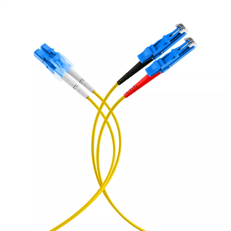 EFB-Elektronik Duplex Jumper LC-E2000 9/125µ OS2 LSZH dzeltenais 2,0mm 1m O0364.1