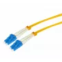 Tecline optiskās šķiedras komutācijas kabelis HD 9/125 µm vienmoda OS2 LC Duplex uz LC Duplex dzeltens 10 m 799LL10