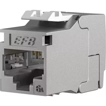EFB E-20094-24 RJ45 Keystone Slimline/Shortbody Cat.6A komponentu sertificēts sudraba, 24 gab.