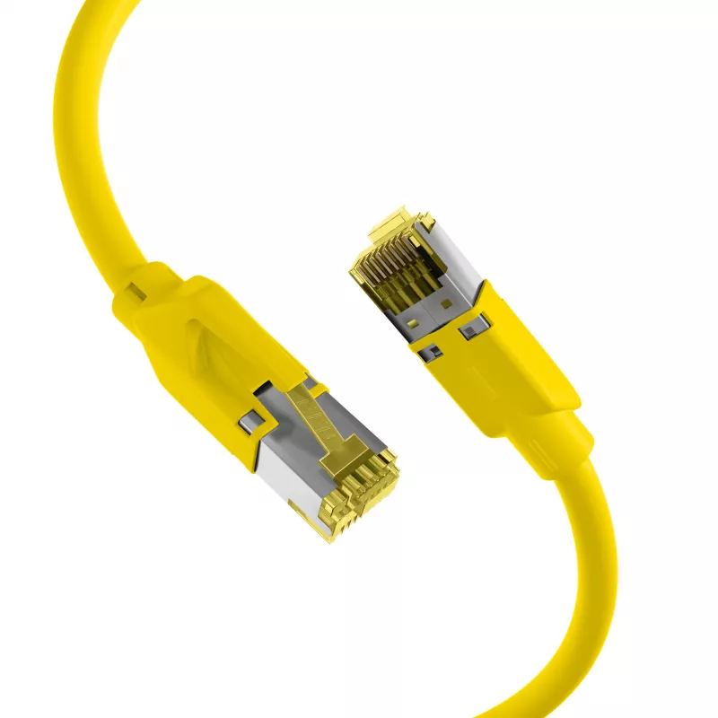 EFB Elektronik RJ45 komutācijas kabelis Cat.6A S/FTP LSZH dzeltens 0,15m (K8560GE.0,15)