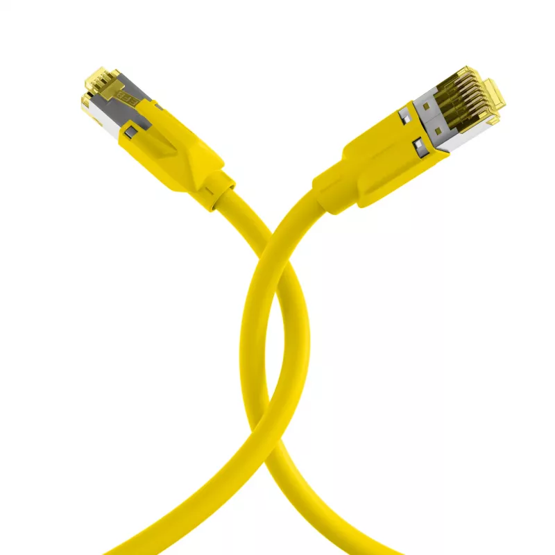 EFB Elektronik RJ45 komutācijas kabelis Cat.6A S/FTP LSZH dzeltens 0,15m (K8560GE.0,15)