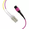 MPO-PLUS (F) uz LC maģistrālais kabelis OM4 12 šķiedras Type B LSZH Erika violeta 2m MPOF12LCOM4-2