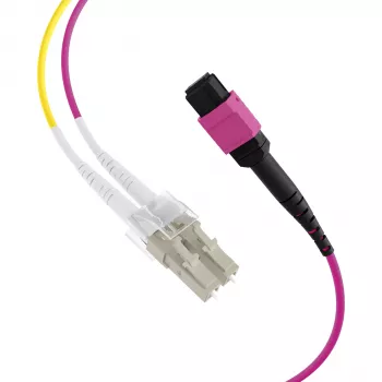 EFB Elektronik MPO-PLUS (F) uz LC Duplex maģistrālais kabelis, OM4, 12 šķiedras, Type B, LSZH, Erika violet, 3 m MPOF12LCOM4-3