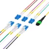 EFB Elektronik MPO-PLUS/APC(F) uz LC Trunk kabelis, OS2 vienmodas, 12 šķiedras, Type B polaritāte, LSZH dzeltens, 1 m MPOF12LCOS2-1