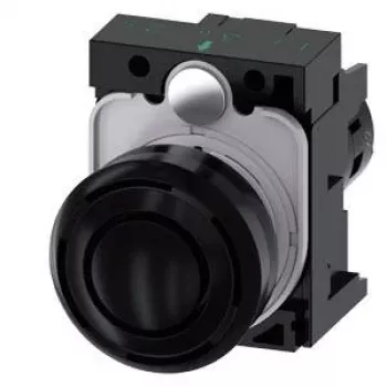 Siemens SIRIUS ACT 3SU1200-6KB10-1AA0 akustiskais signalizators, 22 mm apaļš, plastmasa, melns, 24 V AC/DC, IP66/IP67/IP69K