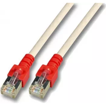 EFB K5450.2 RJ45 krossovera tīkla kabelis SF/UTP Cat.5e CCA 2m pelēks ar sarkanu aizsarguzmavu