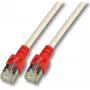 EFB K5450.2 RJ45 krossovera tīkla kabelis SF/UTP Cat.5e CCA 2m pelēks ar sarkanu aizsarguzmavu
