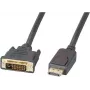 EFB Elektronik DisplayPort uz DVI-D kabelis, 2 m, melns, liets, ar skrūvēm K5564SW.2