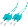 EFB Elektronik O7413.1-1.2 1m SC uz SC Duplex OM3 LSZH Aqua optiskās šķiedras komutācijas kabelis SCSCOM3DAQ1