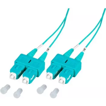 EFB Elektronik O7413.1-1.2 1m SC uz SC Duplex OM3 LSZH Aqua optiskās šķiedras komutācijas kabelis SCSCOM3DAQ1