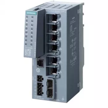 Siemens SCALANCE XC206-2SFP G pārvaldāms industriālais Ethernet komutators, 6x Gigabit RJ45, 2x SFP, DIN sliedes montāža, 24V DC, -40 līdz 70°C 6GK52062GS002AC2