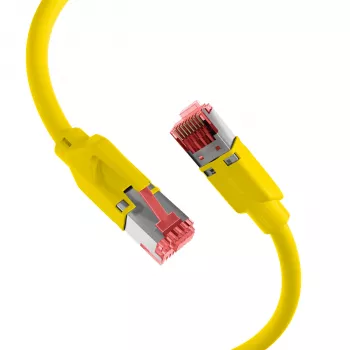 EFB Elektronik Cat.5e S/UTP PUR kabeļu savienotājkabelis ar RJ45, 7,5m, dzeltens K8032.7,5