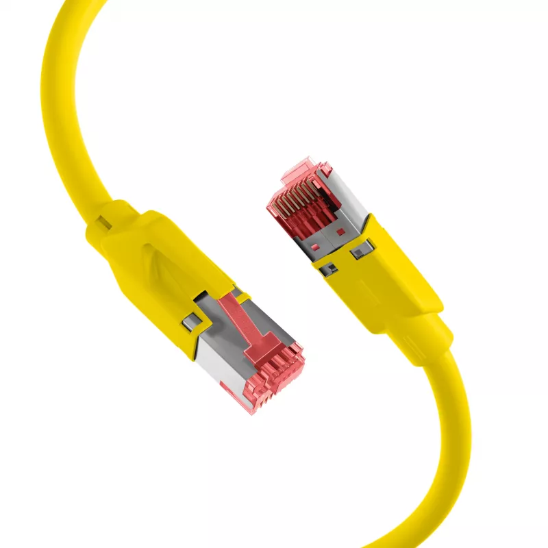 EFB Elektronik Cat.5e S/UTP PUR kabeļu savienotājkabelis ar RJ45, 7,5m, dzeltens K8032.7,5
