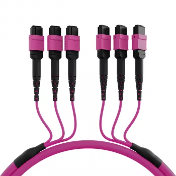 EFB Elektronik MTP-F/MTP-F 48 šķiedru matricas savienojuma kabelis OM4, LSZH Erika Violet, Code A, 25m MTPF48MTPFOM4-25-A