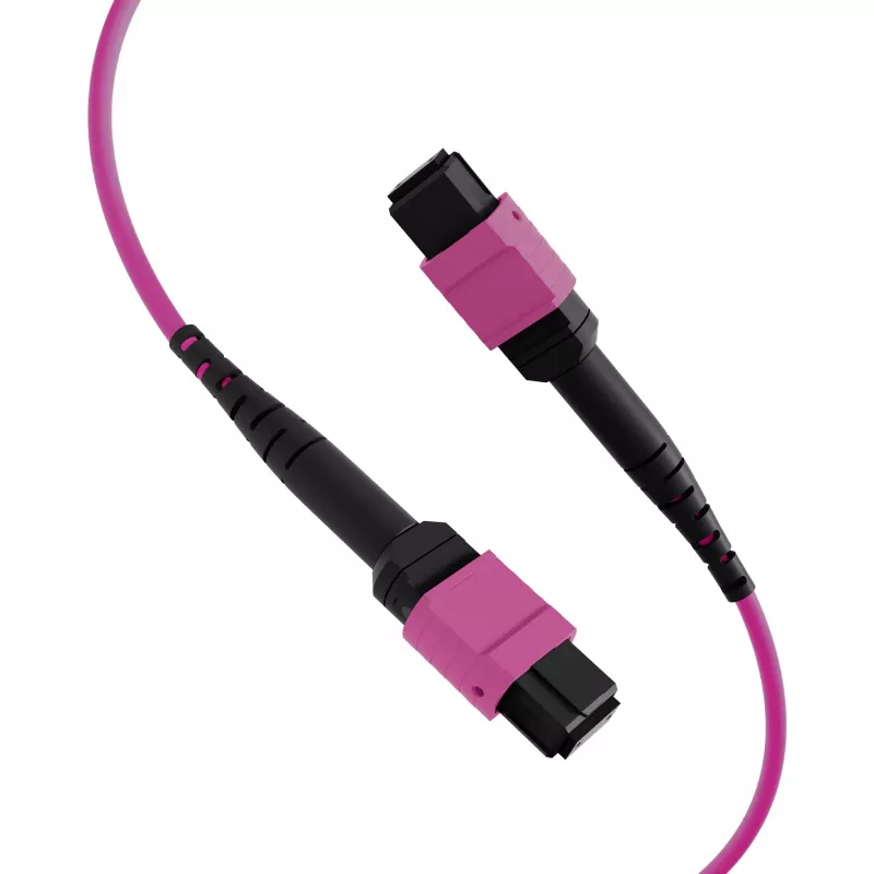 EFB Elektronik MTP-F/MTP-F 48 šķiedru matricas savienojuma kabelis OM4, LSZH Erika Violet, Code A, 25m MTPF48MTPFOM4-25-A