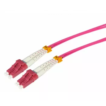Tecline HD optiskās šķiedras savienojuma kabelis, OM4 daudzmodu 50/125 µm, LC Duplex uz LC Duplex, viršu violeta, 3.0 m 798LL03